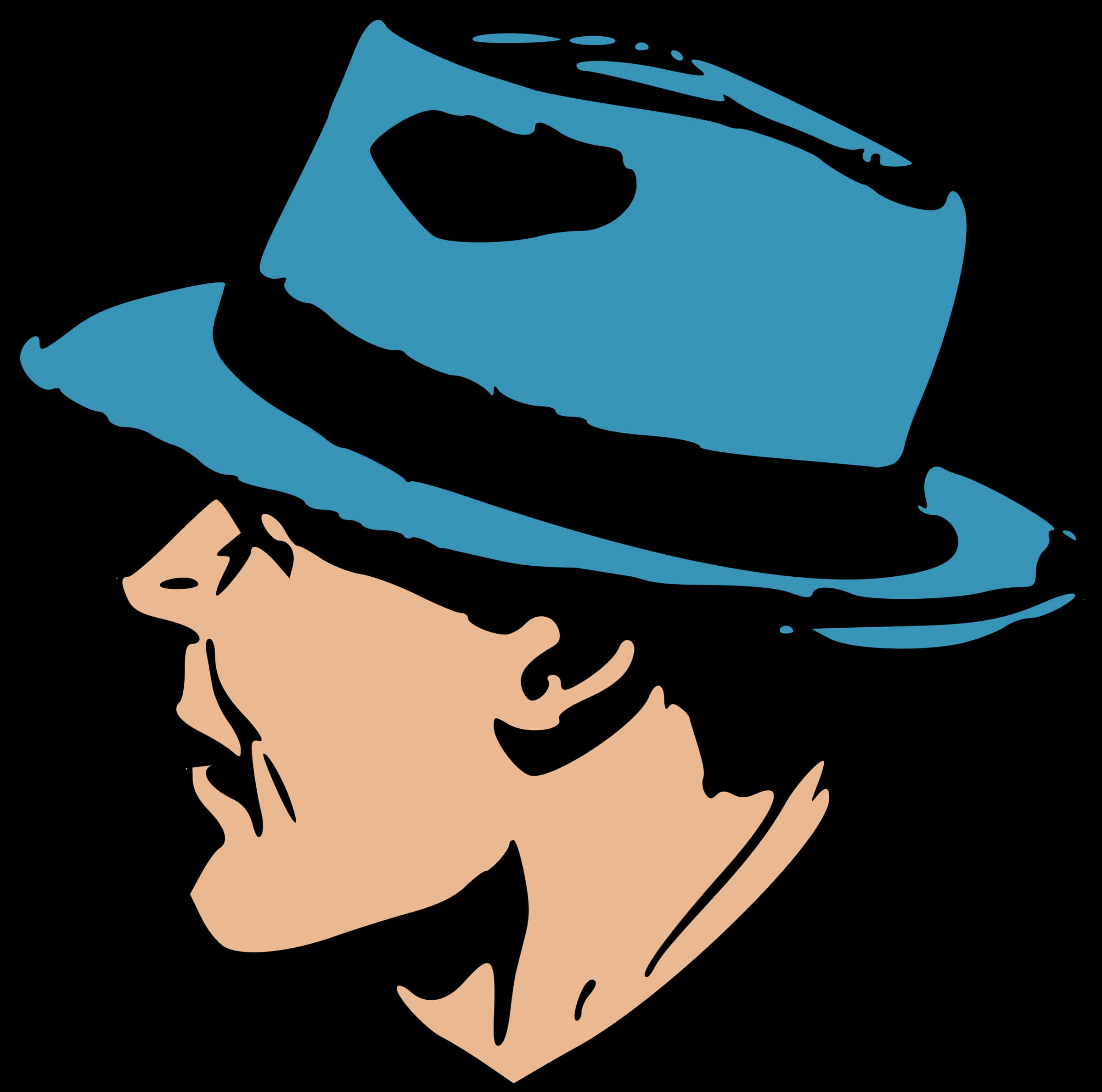 Stylized Fedora Logo Profile