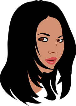 Stylized Female Portrait Vector