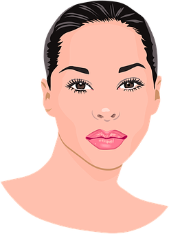 Stylized Female Portrait Vector