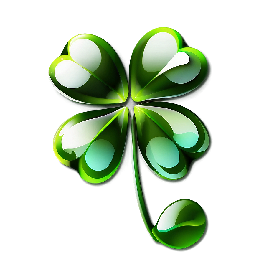 Stylized Four Leaf Clover Png 16