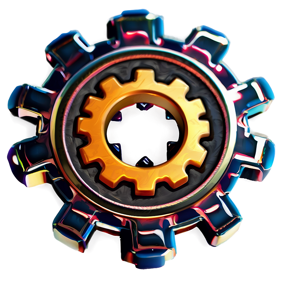 Stylized Gear Icon Png 05252024