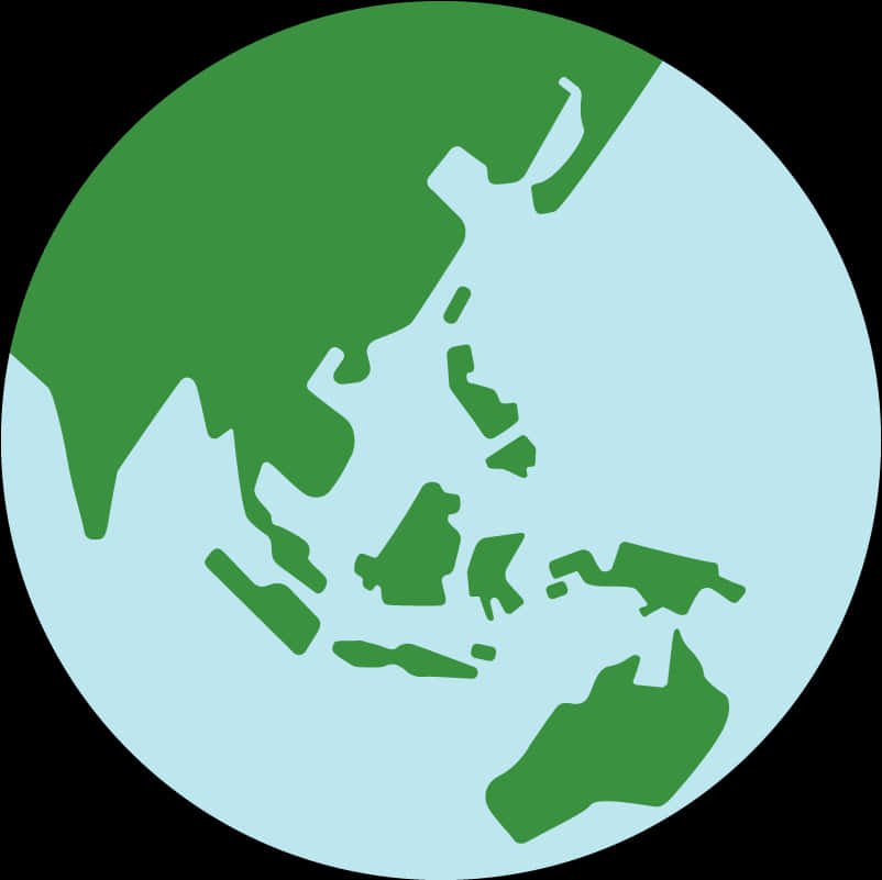 Stylized Globe Representation Southeast Asia