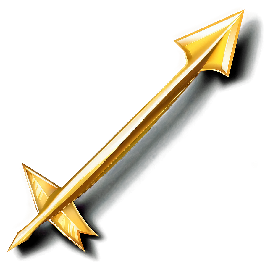 Stylized Gold Arrow Clipart Png Mrq86