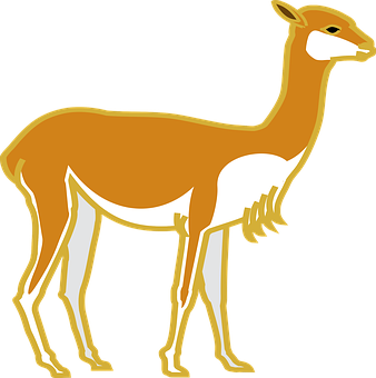 Stylized Golden Outlined Deer