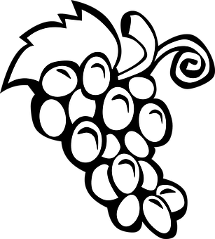 Stylized Grape Cluster Silhouette