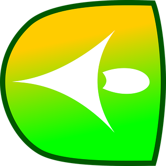 Stylized Green Arrow Icon