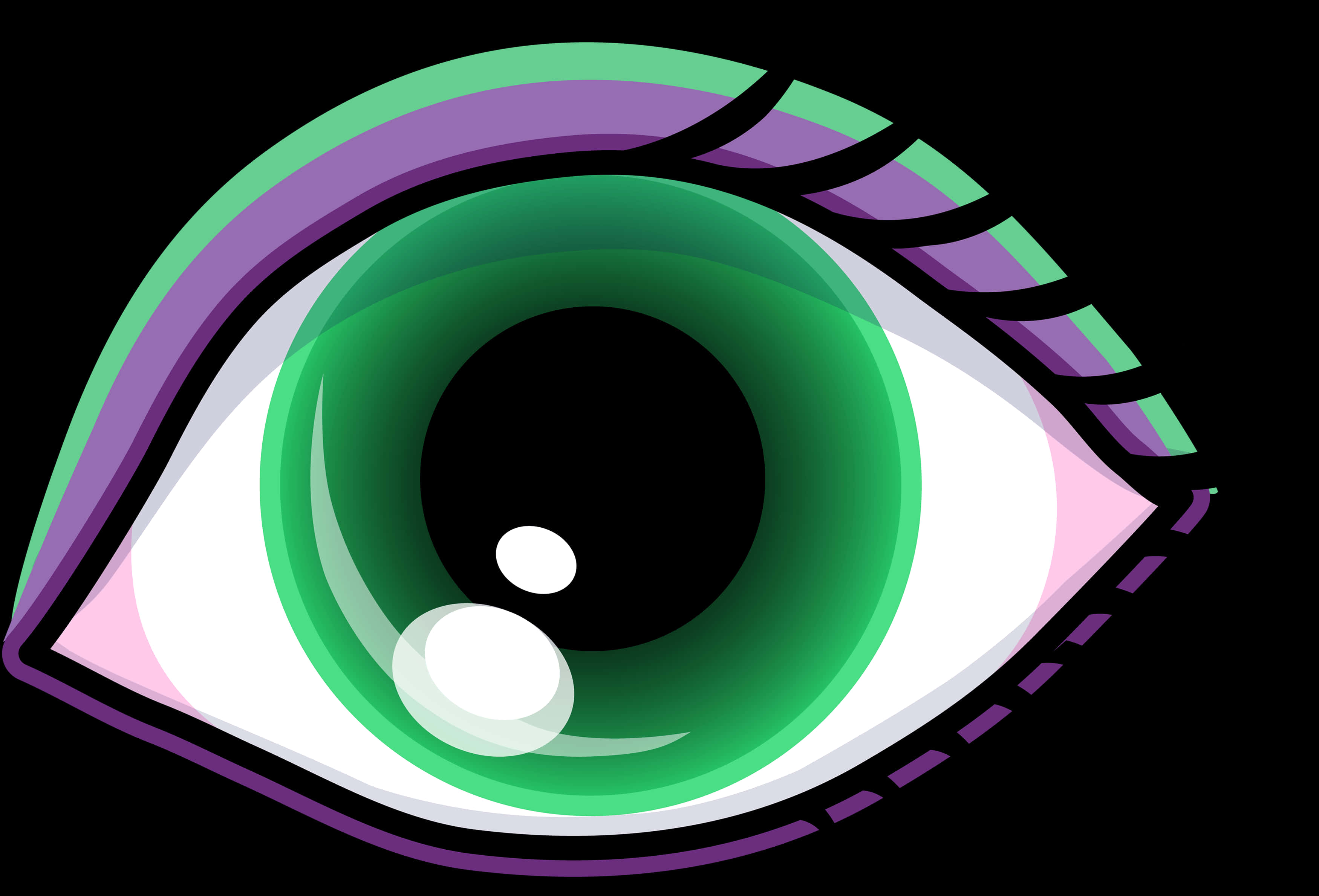 Stylized Green Eye Illustration