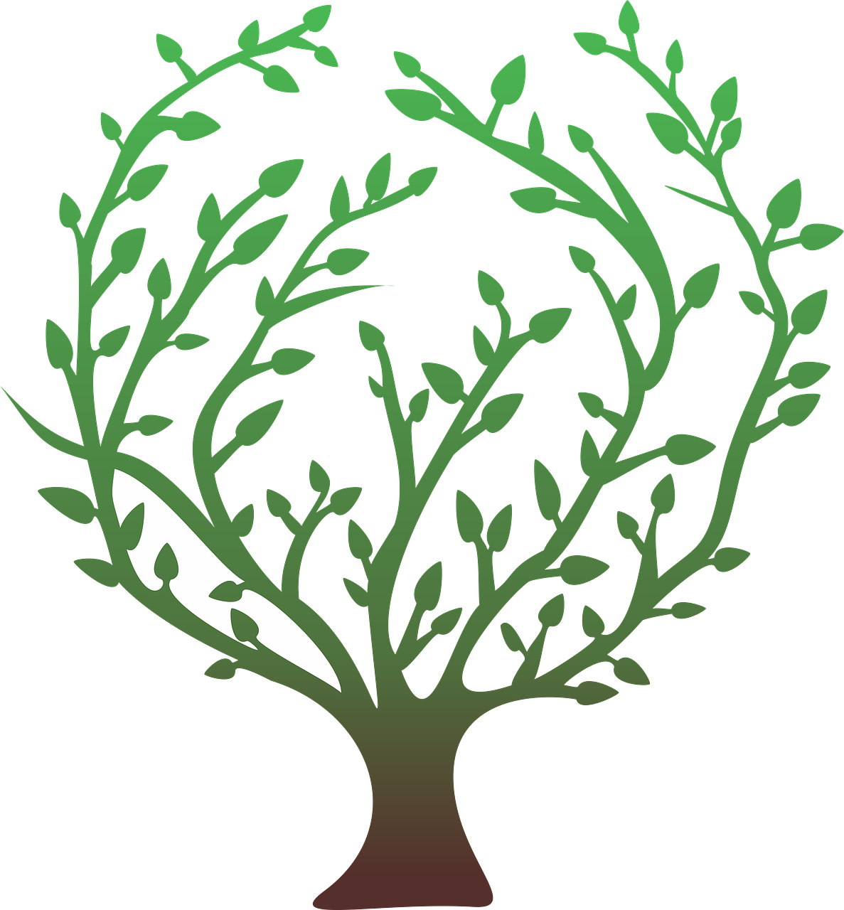 Stylized Green Tree Vector