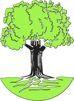 Stylized Green Tree Vector