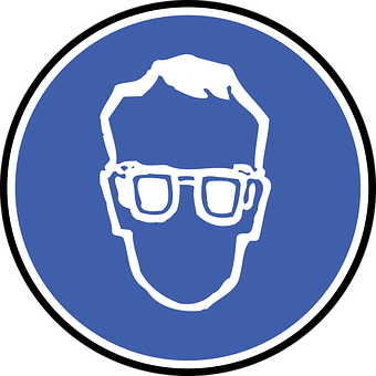 Stylized Head Silhouettewith Glasses