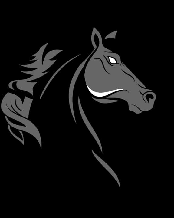 Stylized Horse Profile Graphic