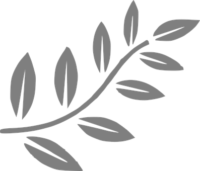 Stylized Leaf Branch Graphic