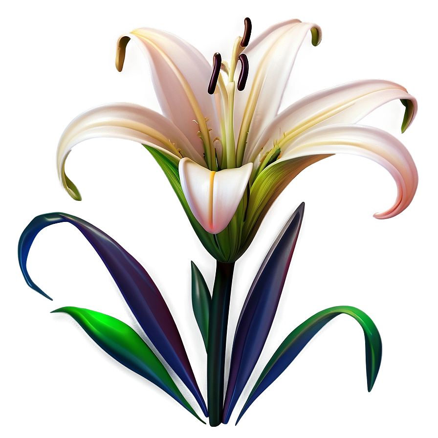 Stylized Lily Flower Png 46