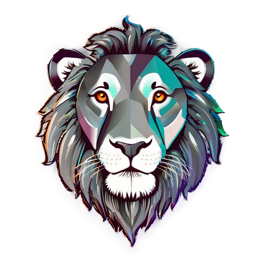 Stylized Lion Face Png Dns