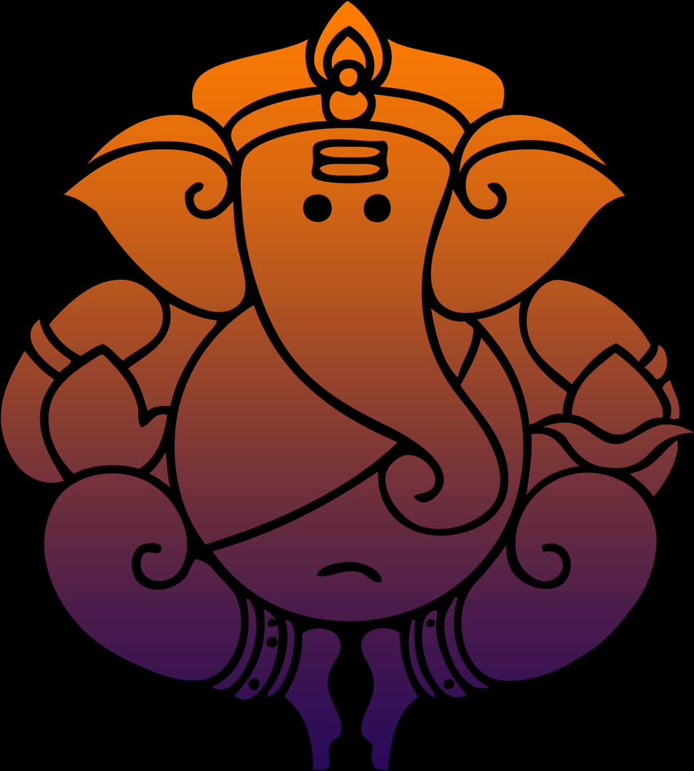 Stylized Lord Ganesha Artwork