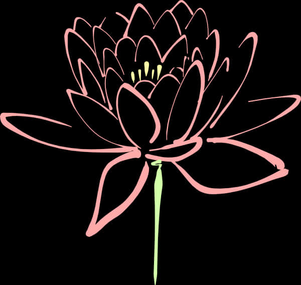 Stylized Lotus Flower Art