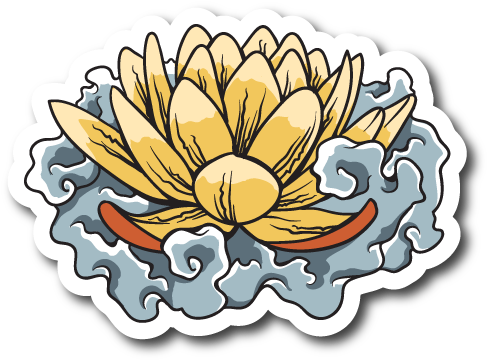 Stylized Lotus Flower Illustration