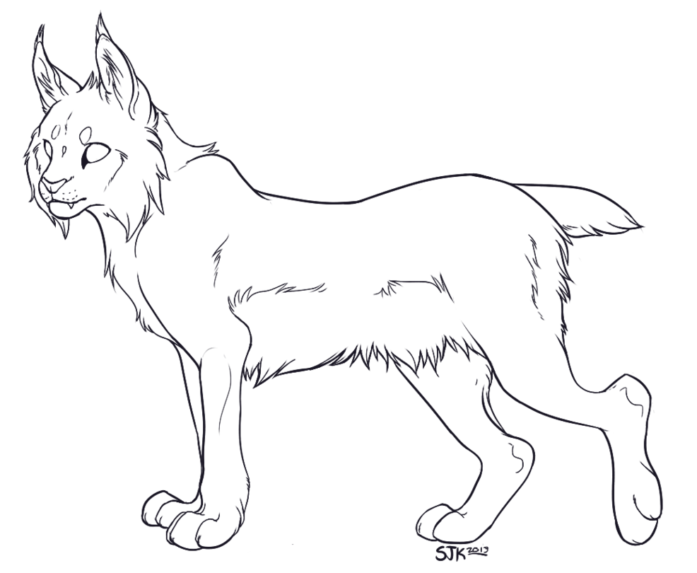 Stylized Lynx Lineart