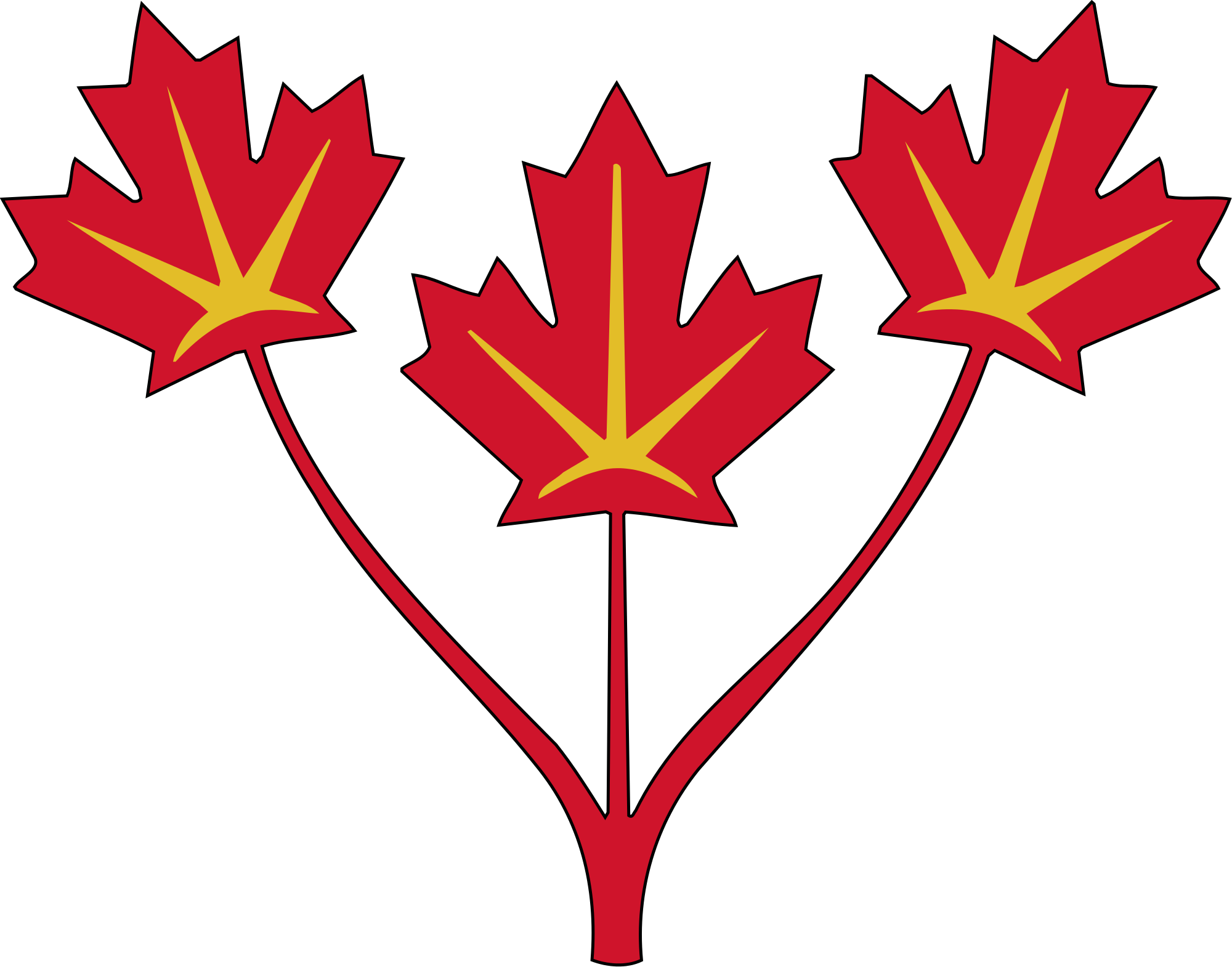 Stylized Maple Leaves Graphic