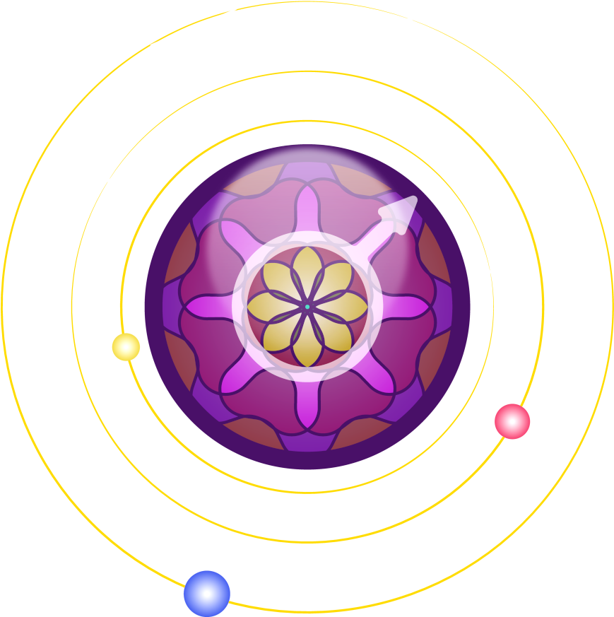 Stylized Mars Orbit Graphic