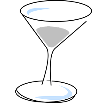 Stylized Martini Glass Graphic