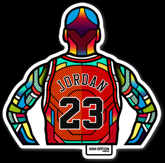 Stylized Michael Jordan23 Jersey Artwork