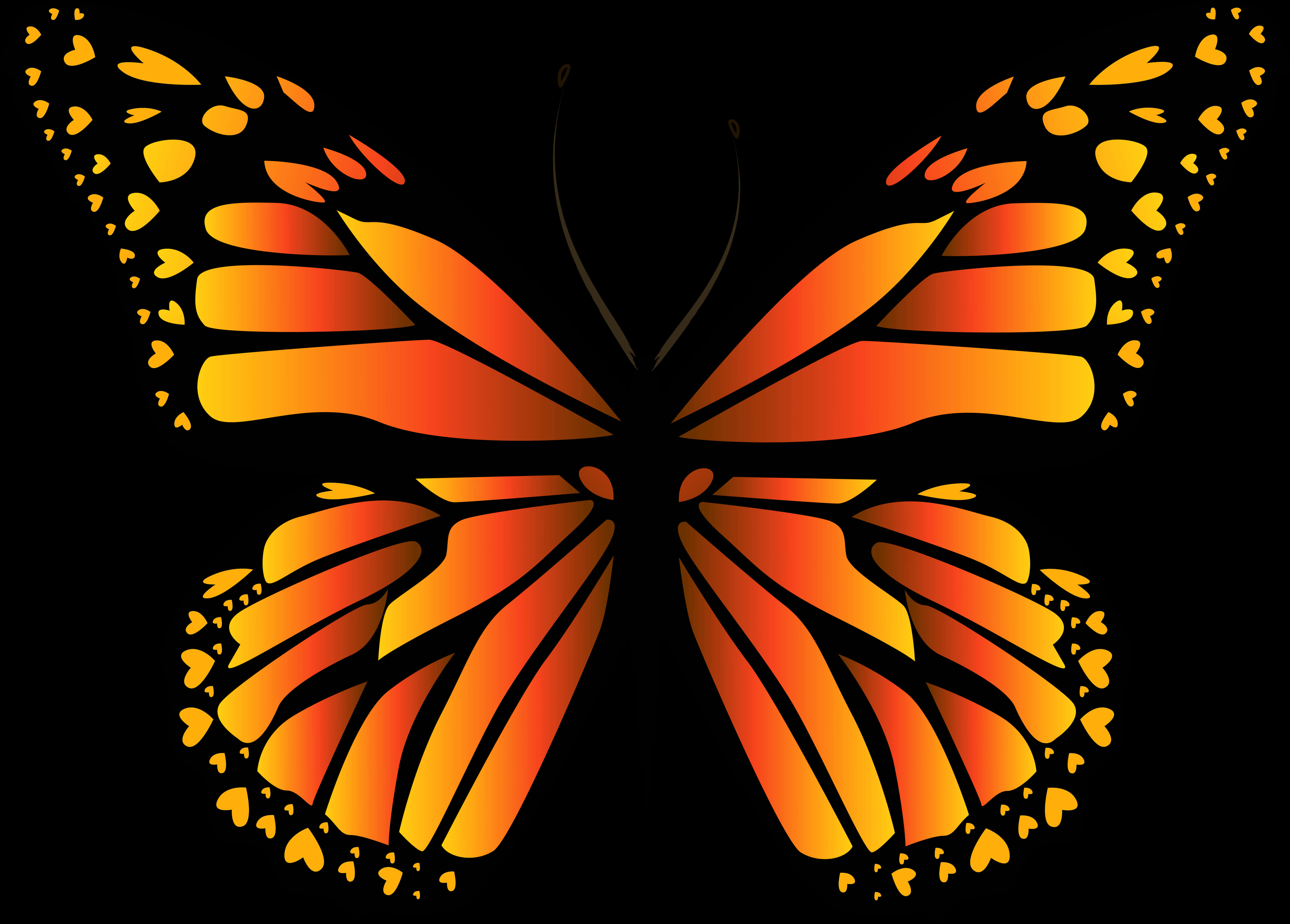 Stylized Monarch Butterfly Illustration