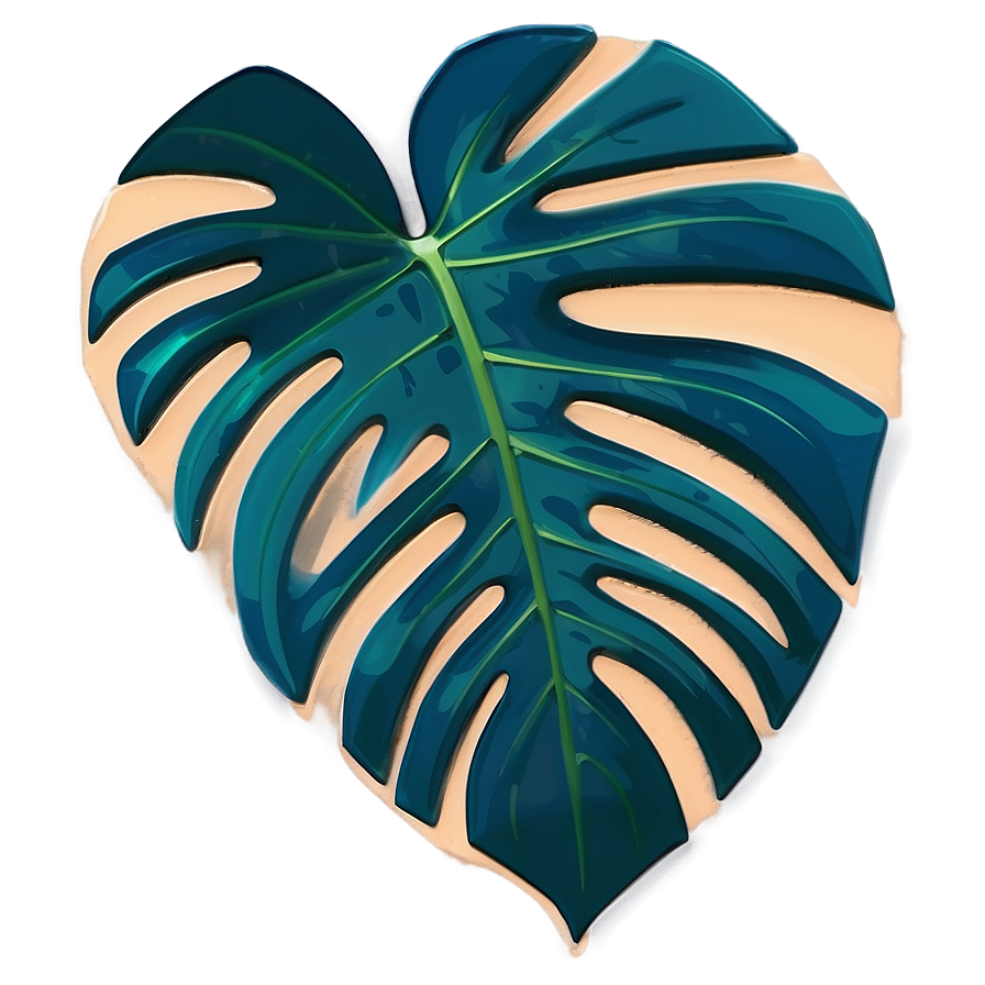 Stylized Monstera Leaf Png 05232024