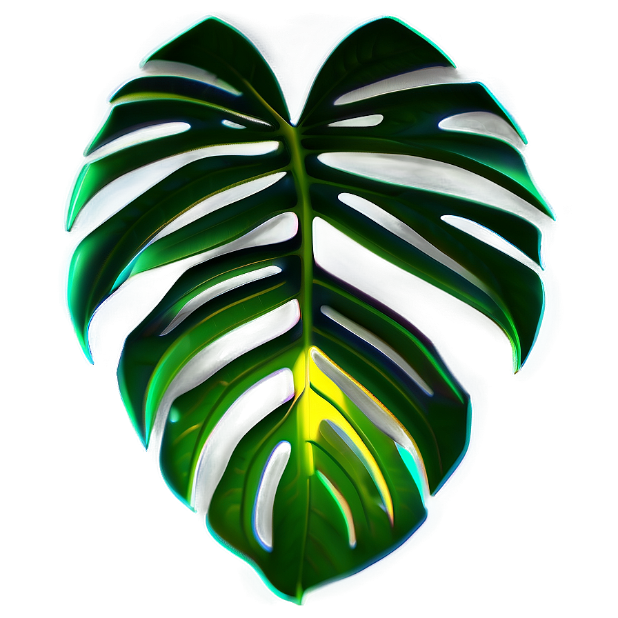 Stylized Monstera Leaf Png Nfg65