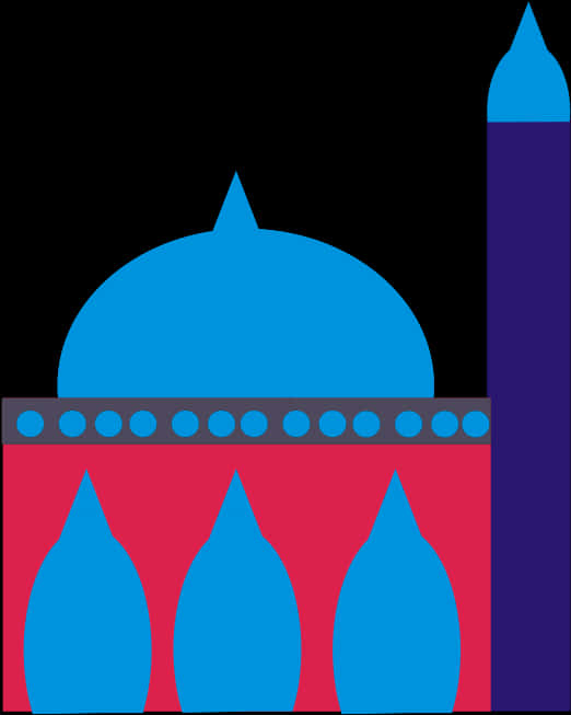 Stylized Mosque Graphic