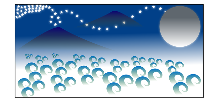 Stylized Night Ocean Scene