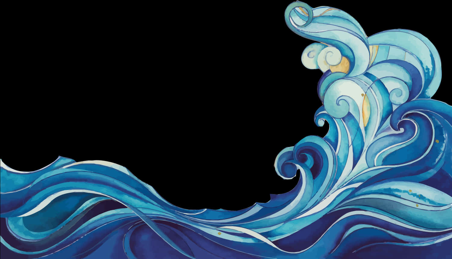 Stylized Ocean Wave Artwork