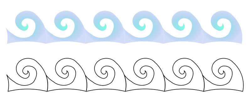 Stylized Ocean Waves Graphic