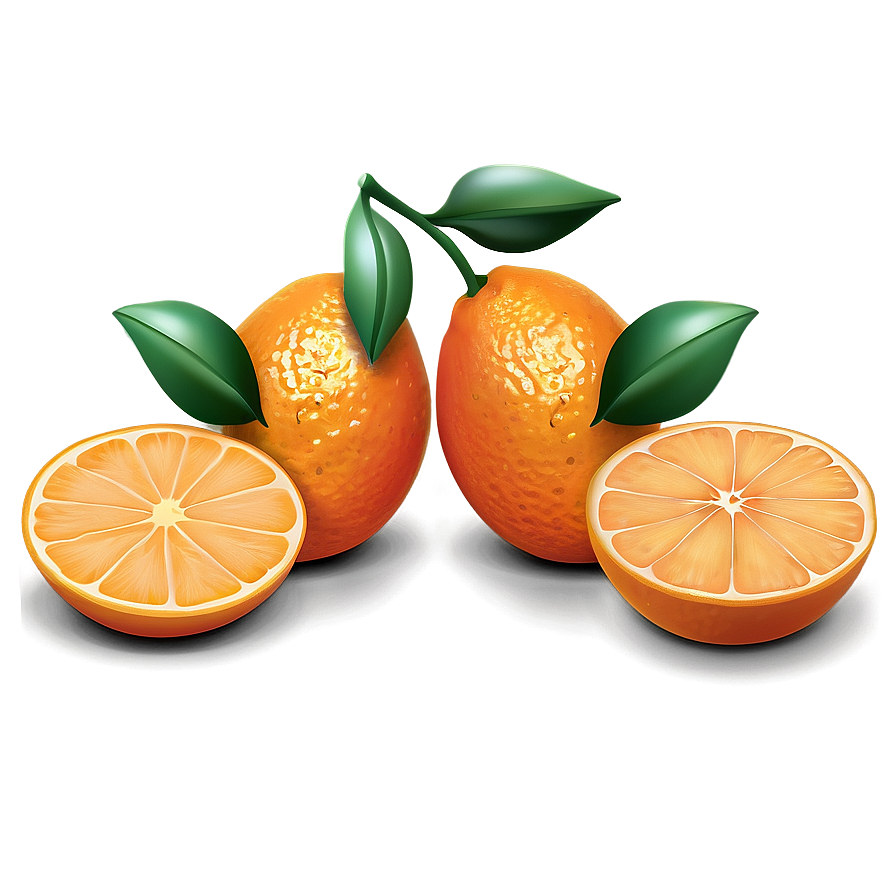 Stylized Orange Art Png 49