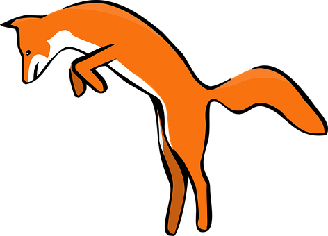 Stylized Orange Fox Art