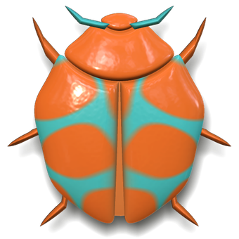 Stylized Orange Ladybug Illustration