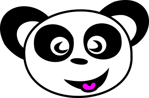 Stylized Panda Face Graphic