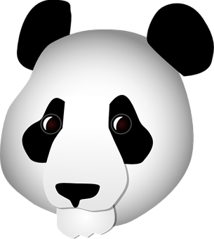 Stylized Panda Face Graphic