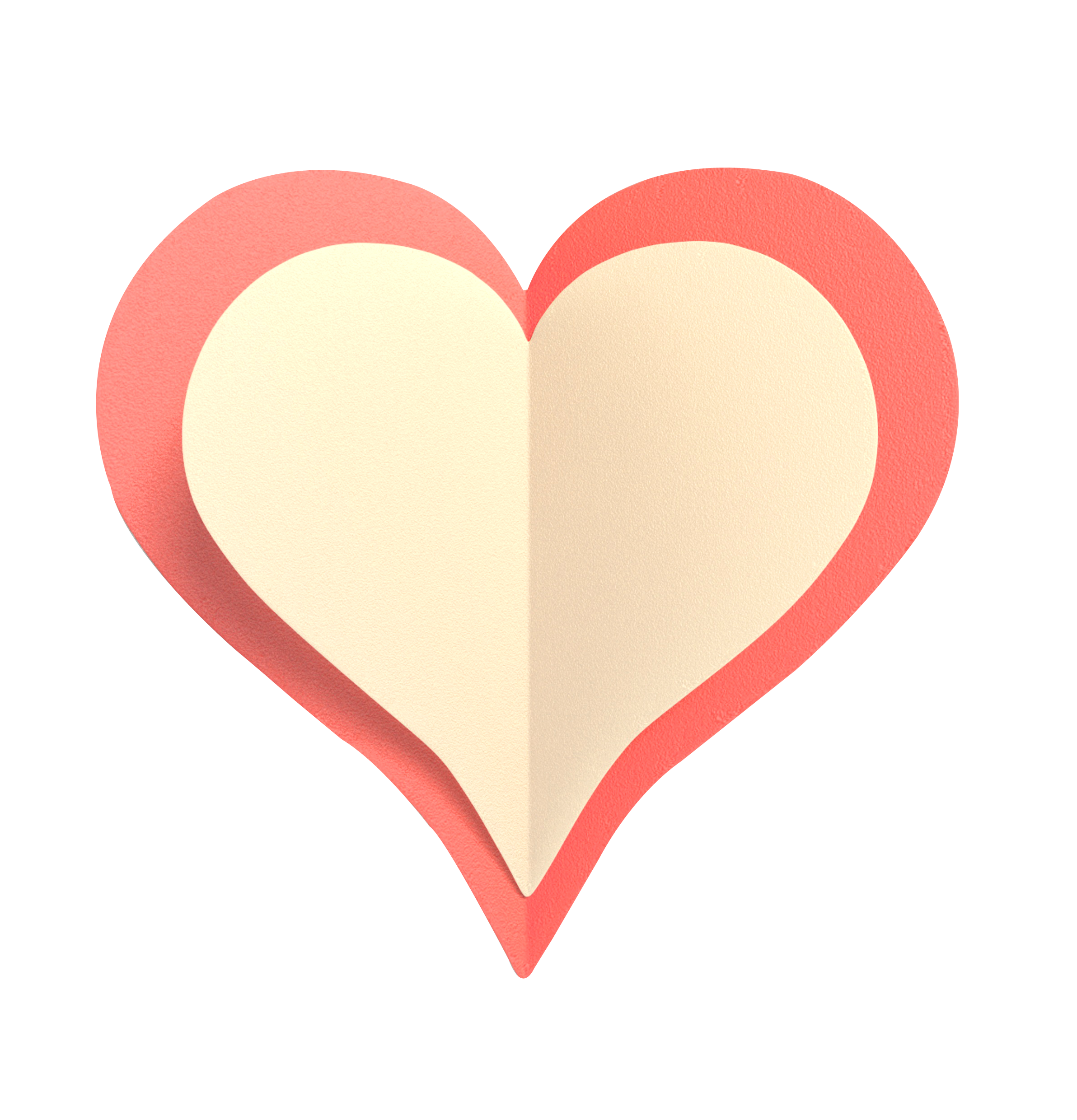 Stylized Paper Heart Graphic