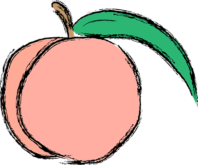 Stylized Peach Illustration
