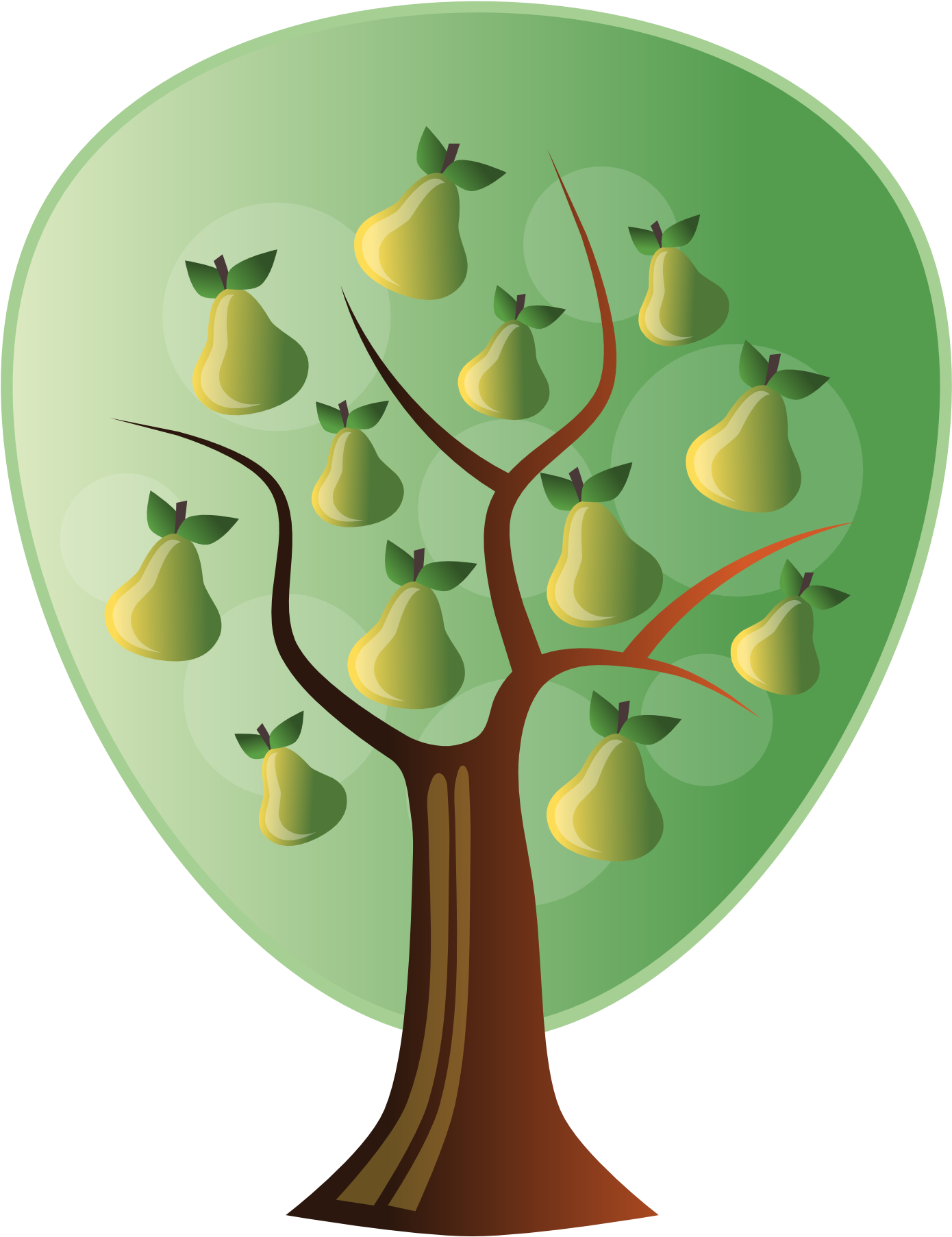 Stylized Pear Tree Illustration