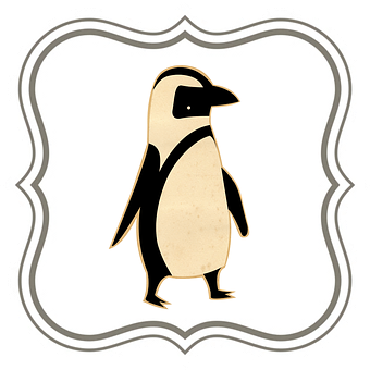 Stylized Penguin Graphic