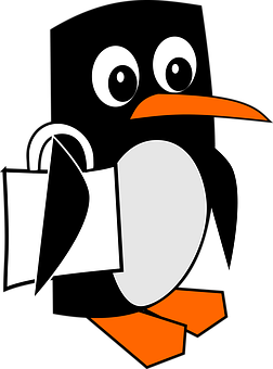 Stylized Penguin Graphic