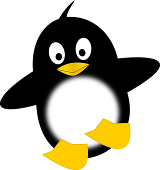 Stylized Penguin Graphic