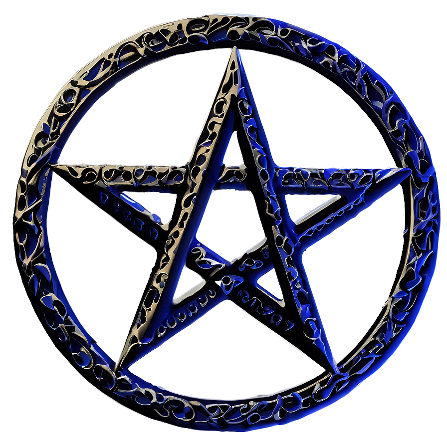Stylized Pentagram With Skulls Png Ave34
