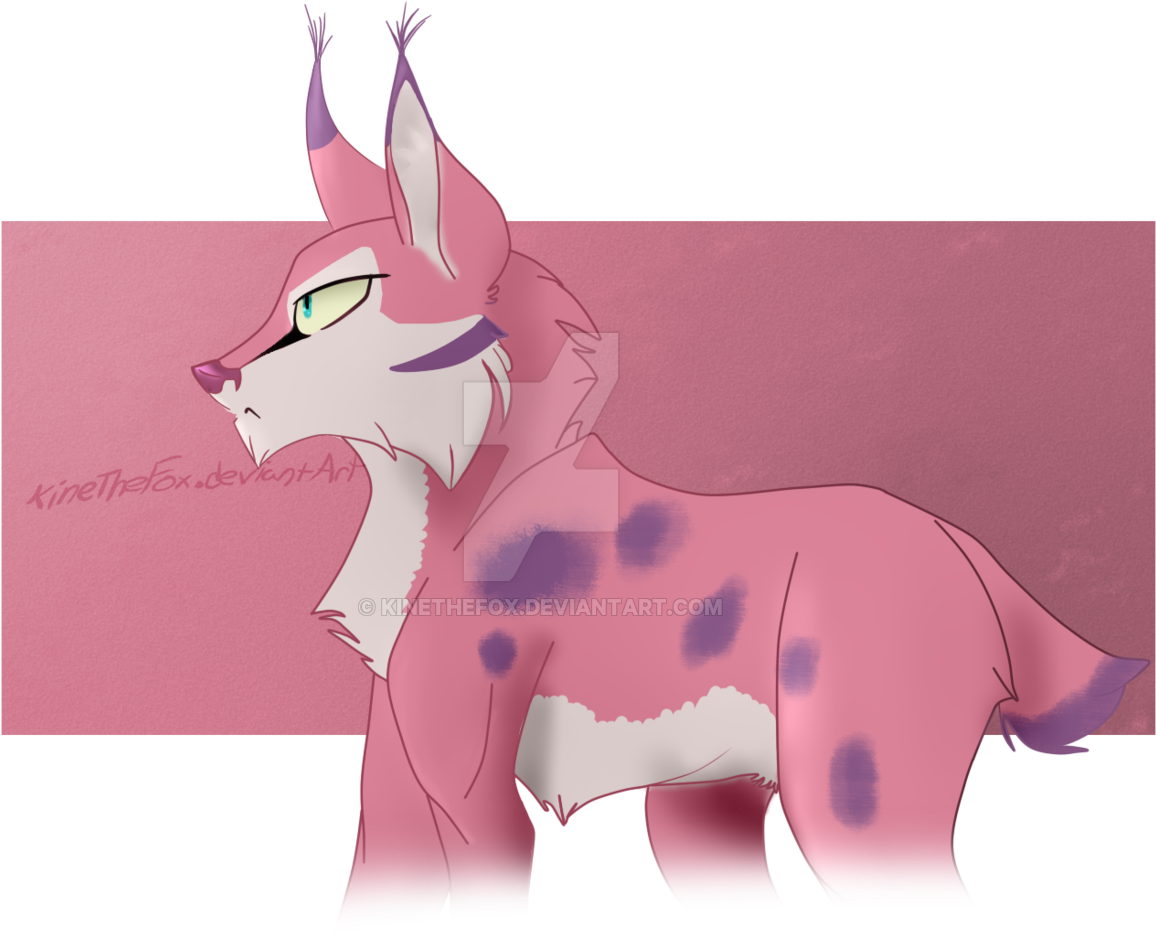 Stylized Pink Lynx Artwork