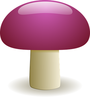 Stylized Pink Mushroom Graphic