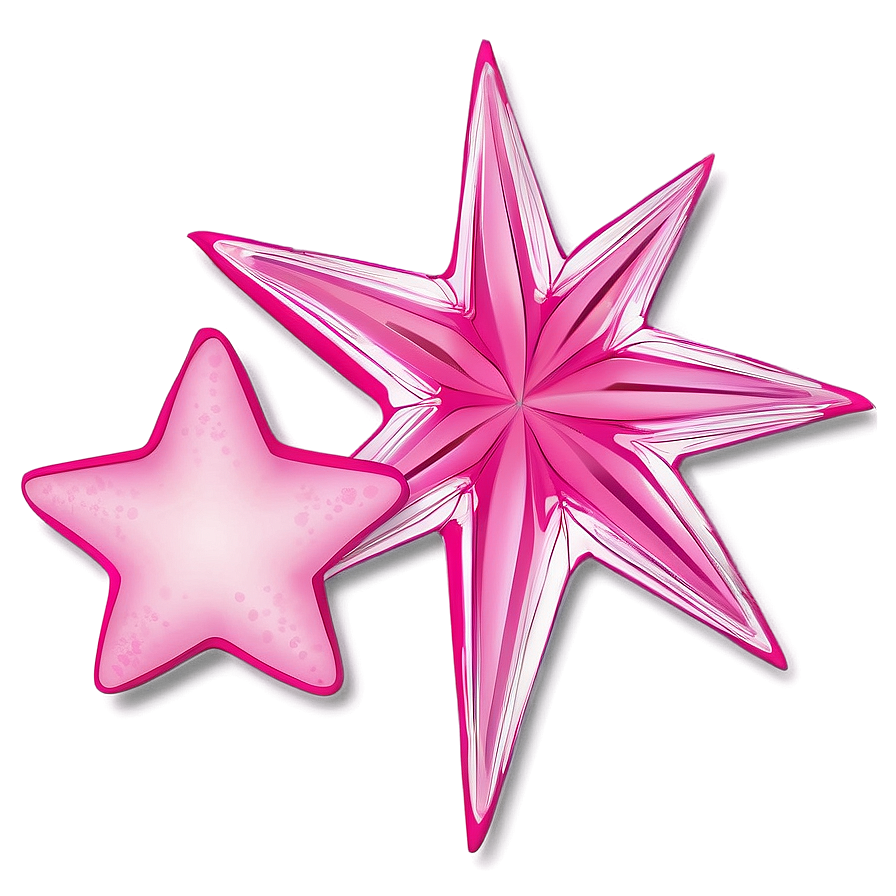 Stylized Pink Stars Png 06122024