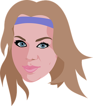 Stylized Portraitofa Womanwith Headband