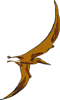 Stylized Pterosaur Illustration